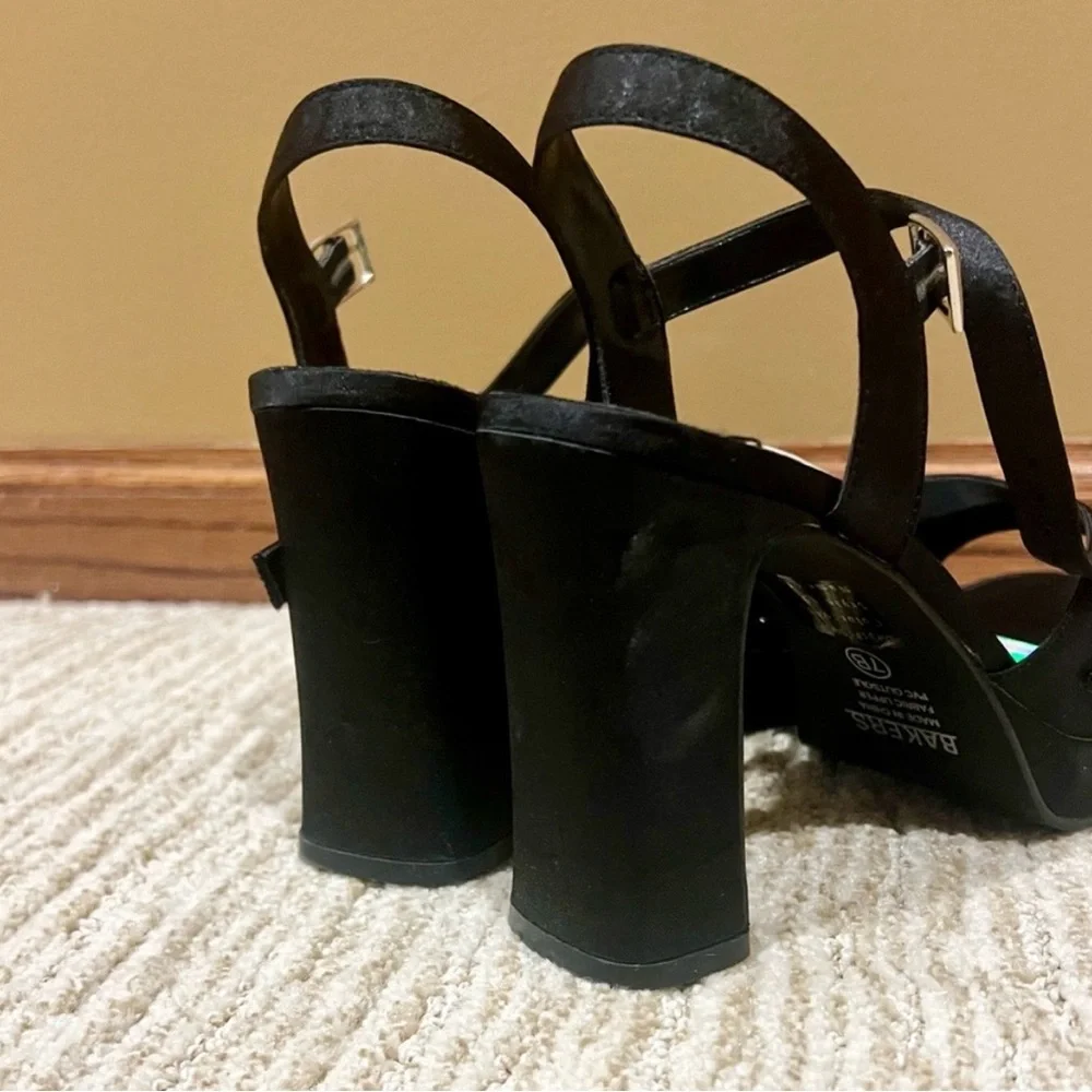 Bakers Black Strappy Heels - Picture 3 of 3